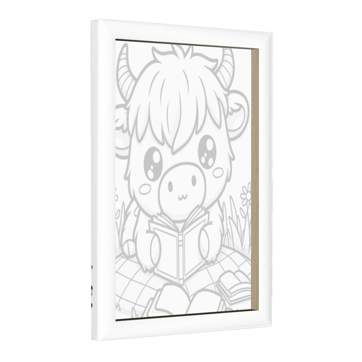 READY TO PAINT Graphic Framed Canvas Painting, Framed Canvas Painting (2:3) (Vertical)