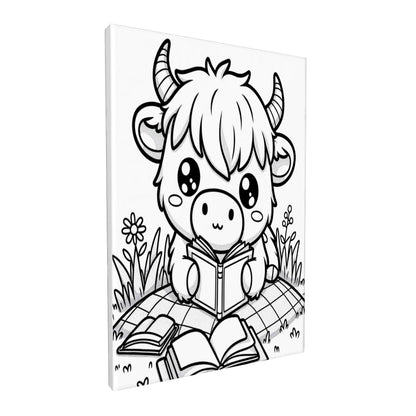 READY TO PAINT Graphic Framed Canvas Painting, Framed Canvas Painting (2:3) (Vertical)