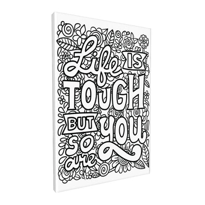 READY TO PAINT Graphic Framed Canvas Painting Framed Canvas Painting (2:3) (Vertical)