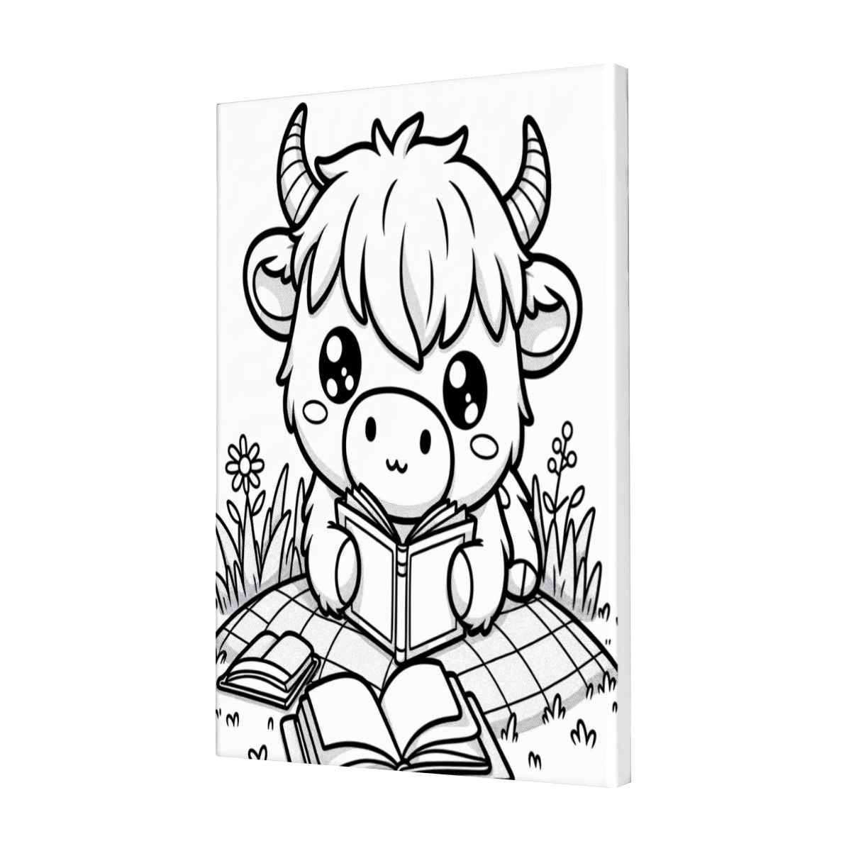 READY TO PAINT Graphic Framed Canvas Painting, Framed Canvas Painting (2:3) (Vertical)