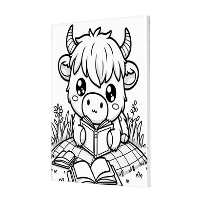 READY TO PAINT Graphic Framed Canvas Painting, Framed Canvas Painting (2:3) (Vertical)