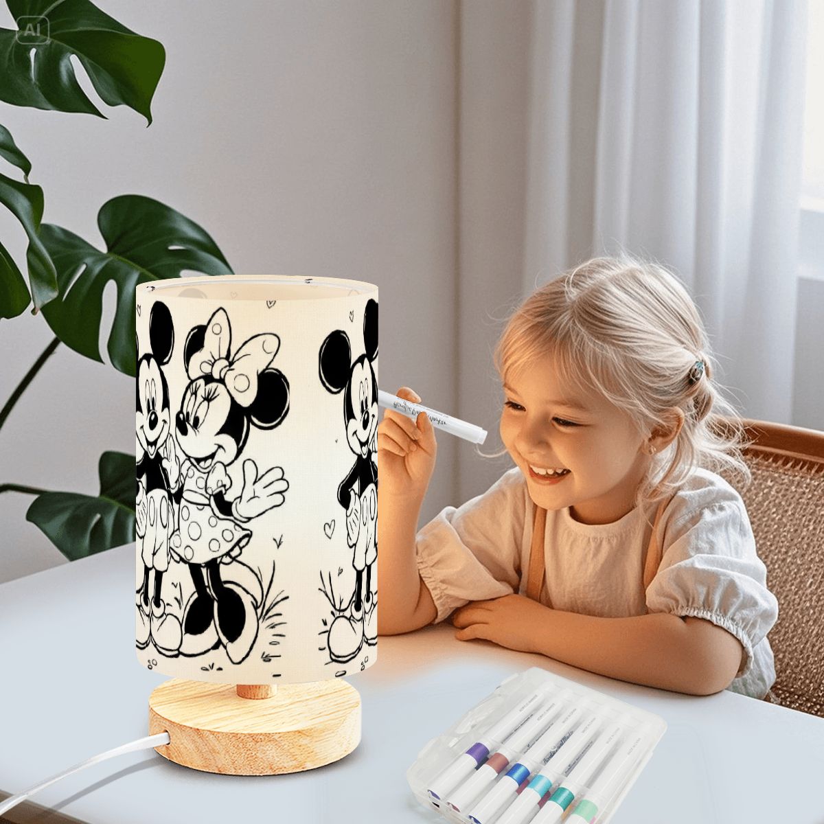 COLORABLE LAMPS-DIY Paintable Table Lamp -FUN FOR KIDS & ALL AGES!