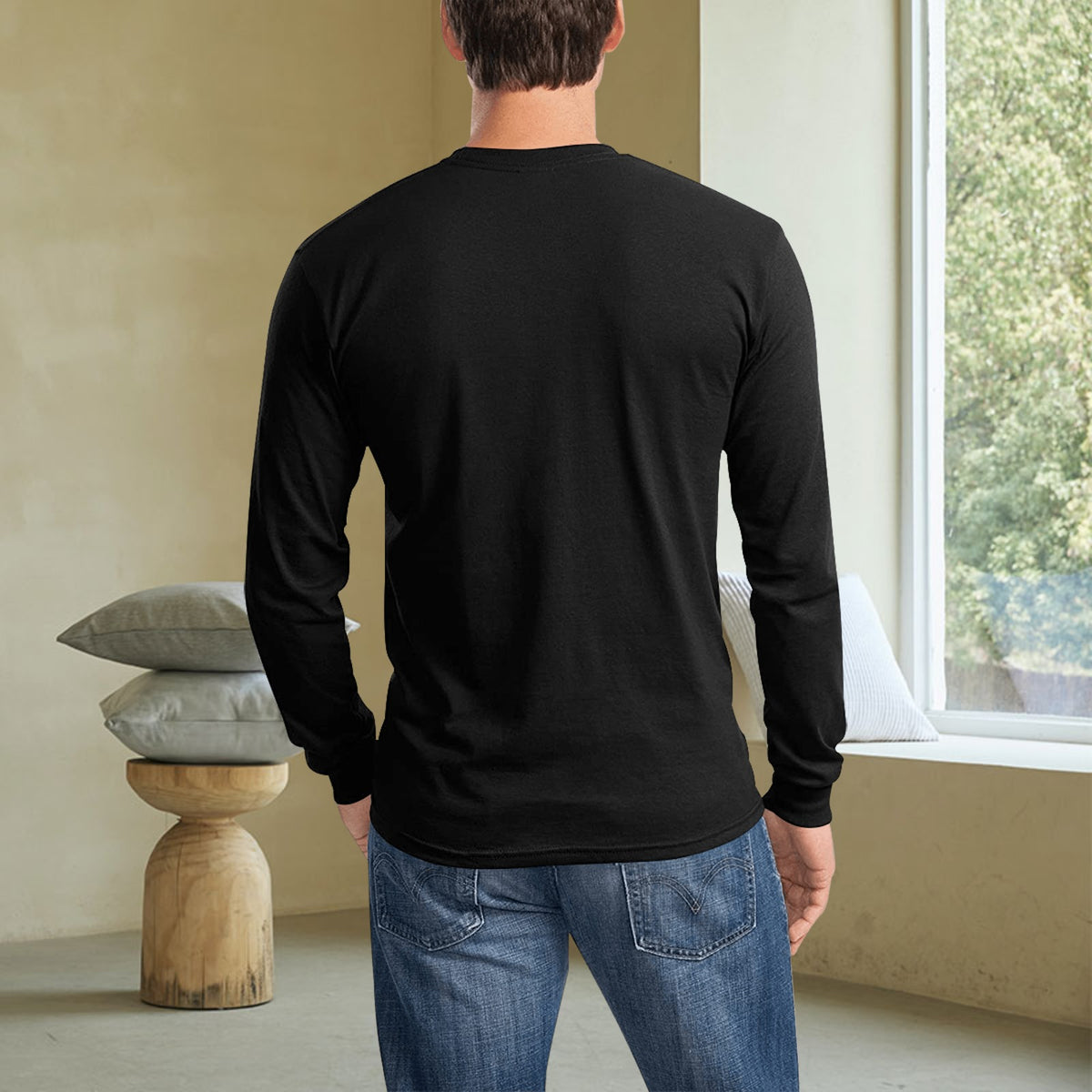 🎄“Resting Grinch Face” Long Sleeve Tee – Men’s Christmas Mischief Shirt - MENS CHRISTMAS SHIRTS  - Men's Long Sleeve T-shirt (GRINCH CHRISTMAS SHIRTS)