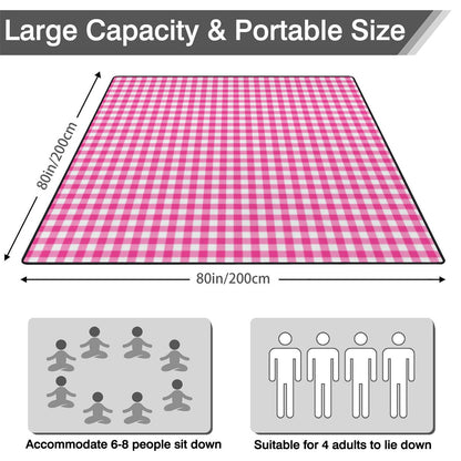 Outdoor Beach/Picnic Blanket (Checker Pink)
