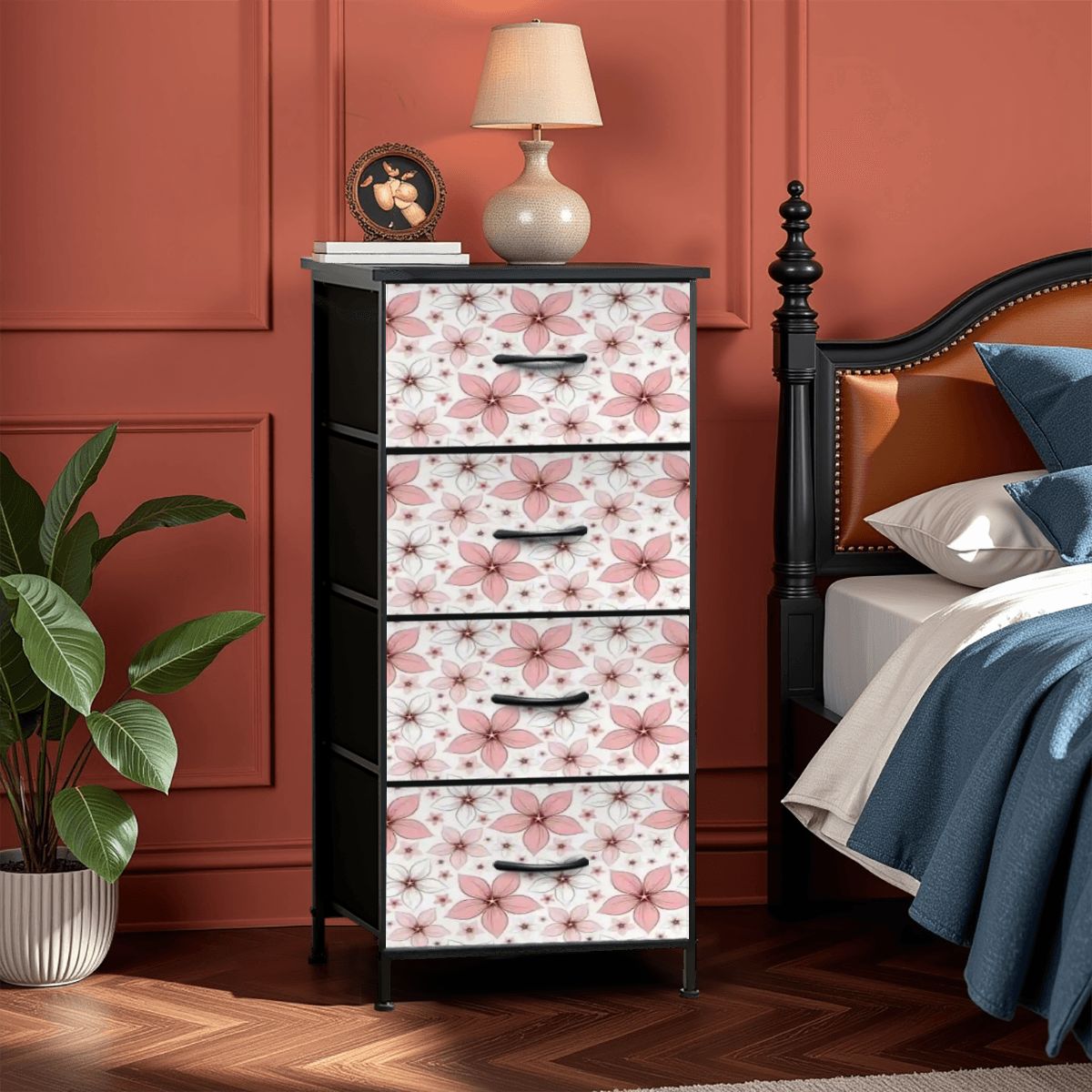 4-Drawer Dresser (Made in USA) Floral Bedroom Dresser