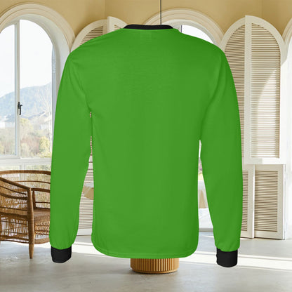 🎄“Resting Grinch Face” Long Sleeve Tee – Men’s Christmas Mischief Shirt - MENS CHRISTMAS SHIRTS  - Men's Long Sleeve T-shirt (GRINCH CHRISTMAS SHIRTS)