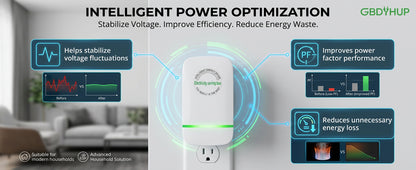Electricity Saving Box Energy Power Savings Device to Reduce Electric Bill Power Energy Electricity Factor Saver Smart Intelligent Plug in Home Office Surge Protector Strips Voltage Outlet