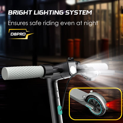 Foldable Electric Scooter 350W Motor, 8.5" Solid Tires, Display, 3-Speed, Large Battery - Portable -Scooter for Urban Commuting, Suitable for Adults