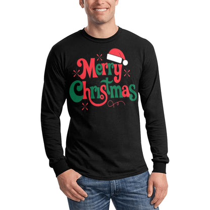 🎄“Resting Grinch Face” Long Sleeve Tee – Men’s Christmas Mischief Shirt - MENS CHRISTMAS SHIRTS  - Men's Long Sleeve T-shirt (GRINCH CHRISTMAS SHIRTS)