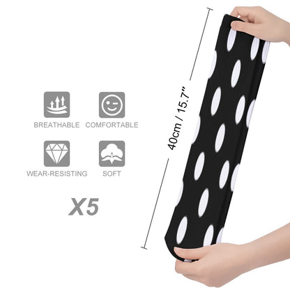 The Viral - POLKA DOT BREATHABLE STOCKINGS — PACK OF 5 (SAME PATTERN)