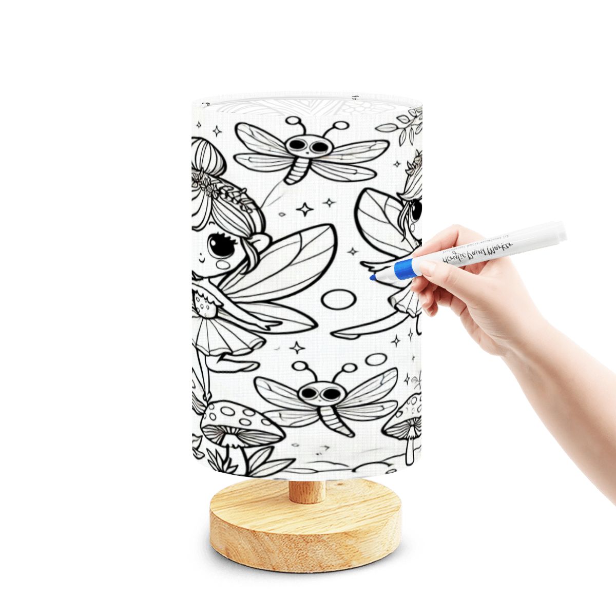 Kid's Colorable Lamp Set- DIY Paintable/Colorable Table Lamp