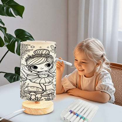 Kid's Colorable Lamp Set- DIY Paintable/Colorable Table Lamp