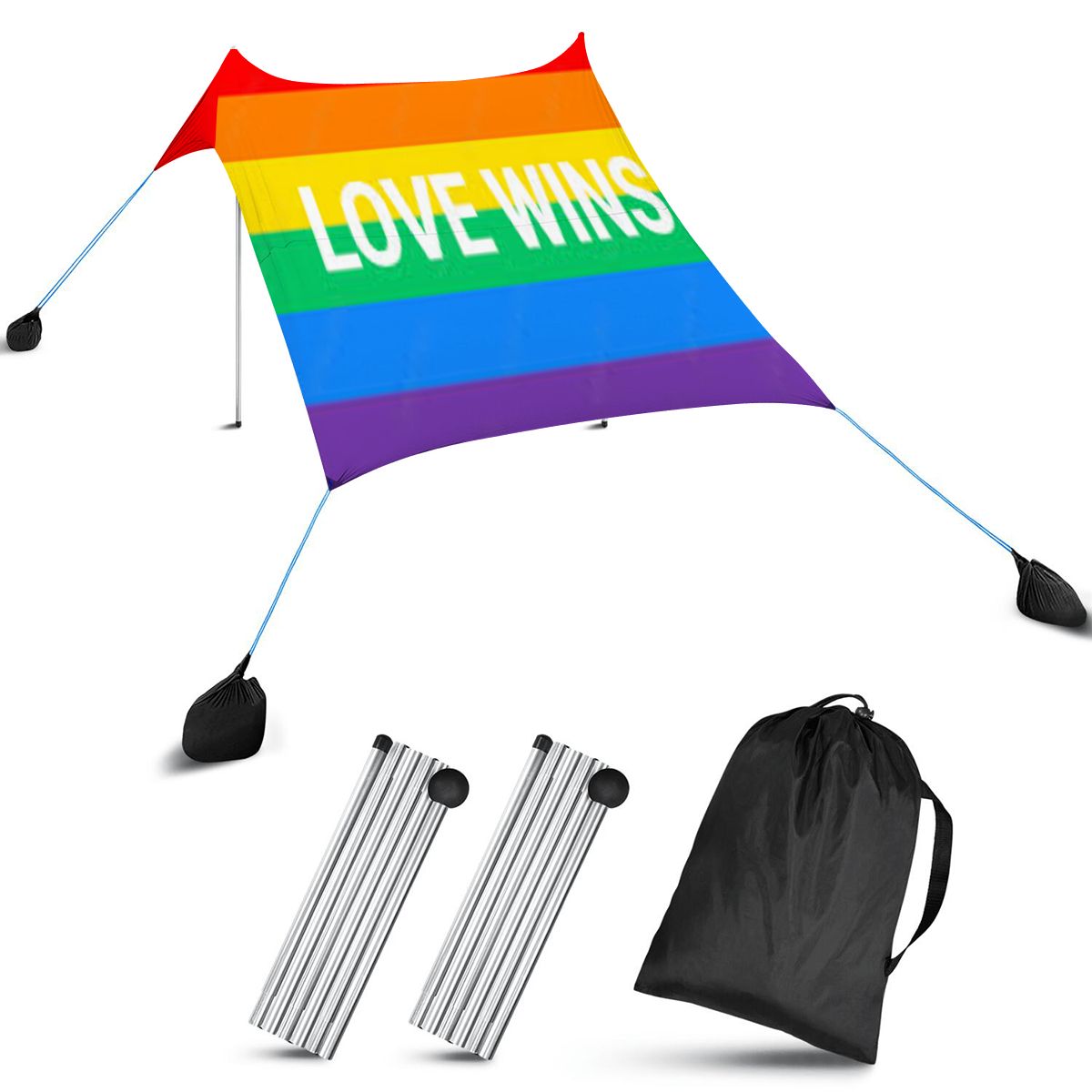 Love Wins Rainbow -Beach Canopy/Beach Tent