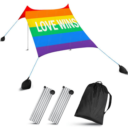 Love Wins Rainbow -Beach Canopy/Beach Tent