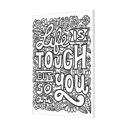 READY TO PAINT Graphic Framed Canvas Painting Framed Canvas Painting (2:3) (Vertical)