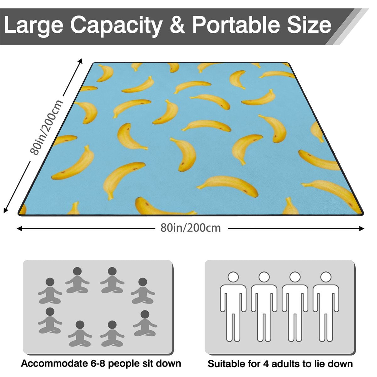 Bananana Design Outdoor Picnic Blanket