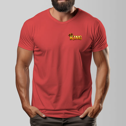 "KING" Unisex O-neck Short Sleeve T-shirt |Cotton