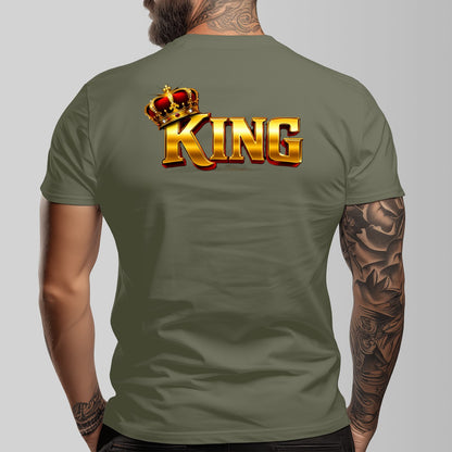 "KING" Unisex O-neck Short Sleeve T-shirt |Cotton
