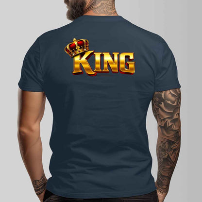 "KING" Unisex O-neck Short Sleeve T-shirt |Cotton