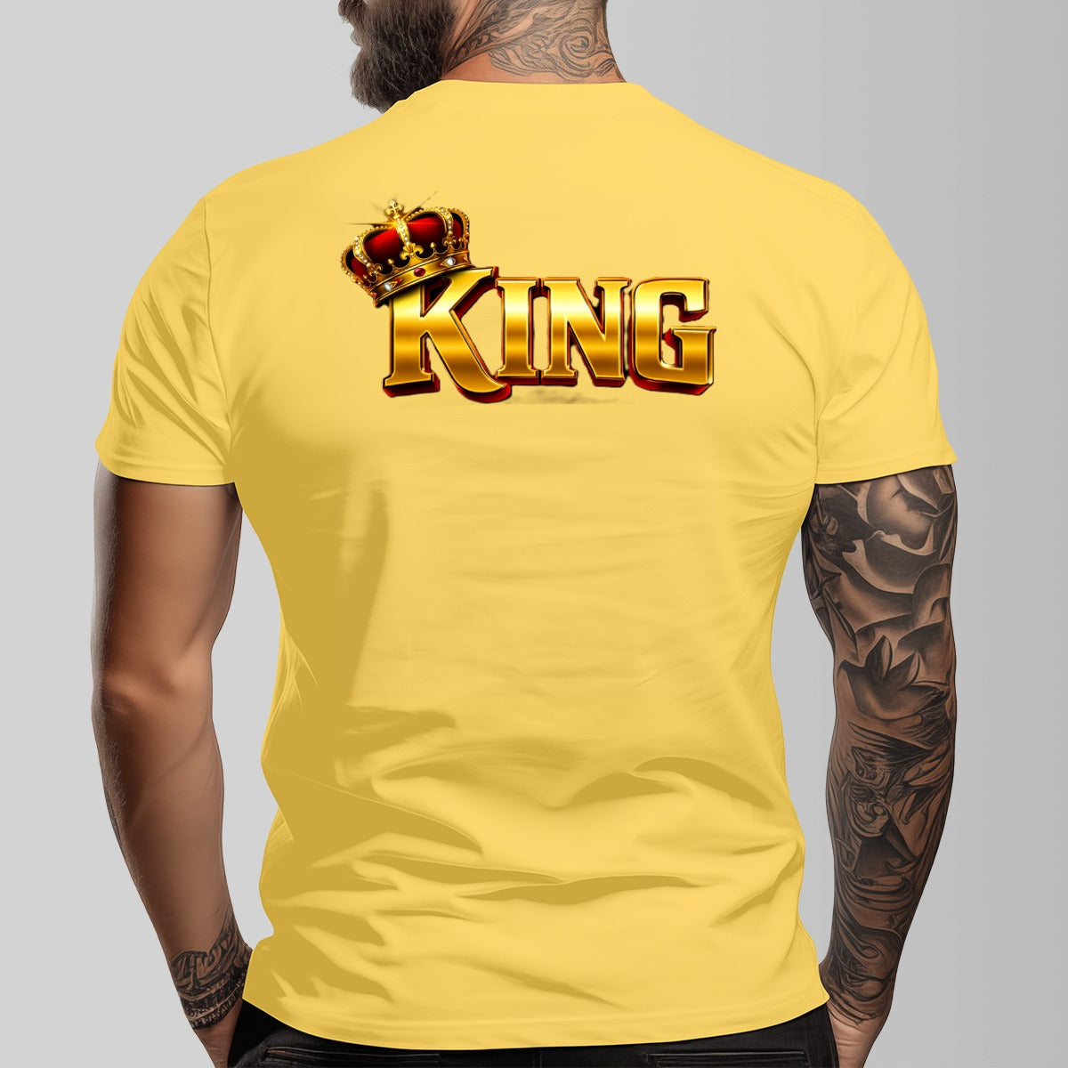 "KING" Unisex O-neck Short Sleeve T-shirt |Cotton