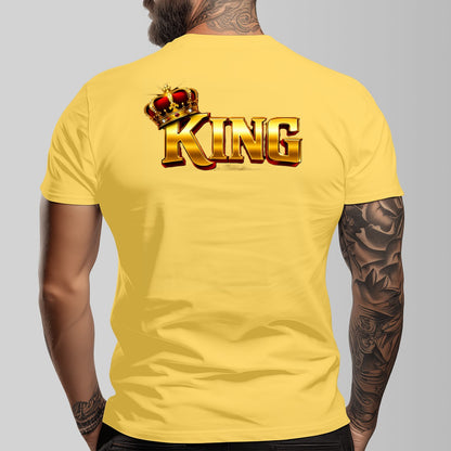 "KING" Unisex O-neck Short Sleeve T-shirt |Cotton