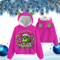 🎄Exclusive Limited Edition Kid’s Grinch Christmas Fleece Hoodie – Sweet but Twisted, Cozy & Cute